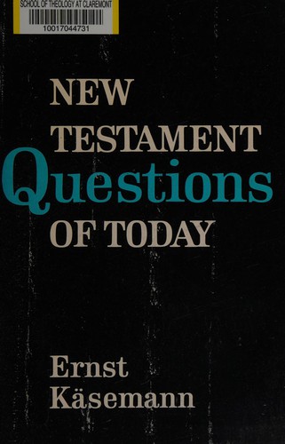 Cover of New Testament Questions of Today