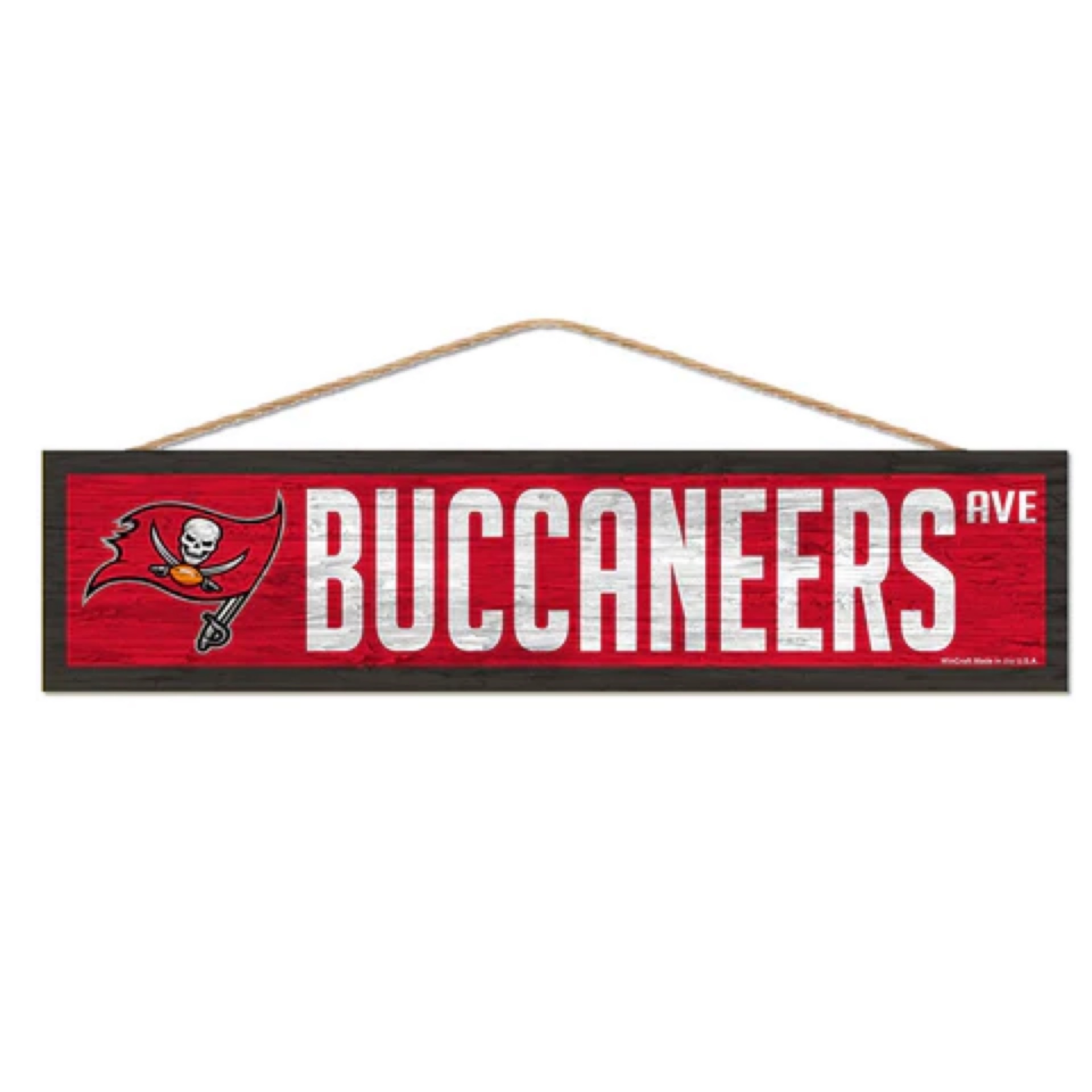 Tampa Bay Buccaneers Wood Avenue Sign