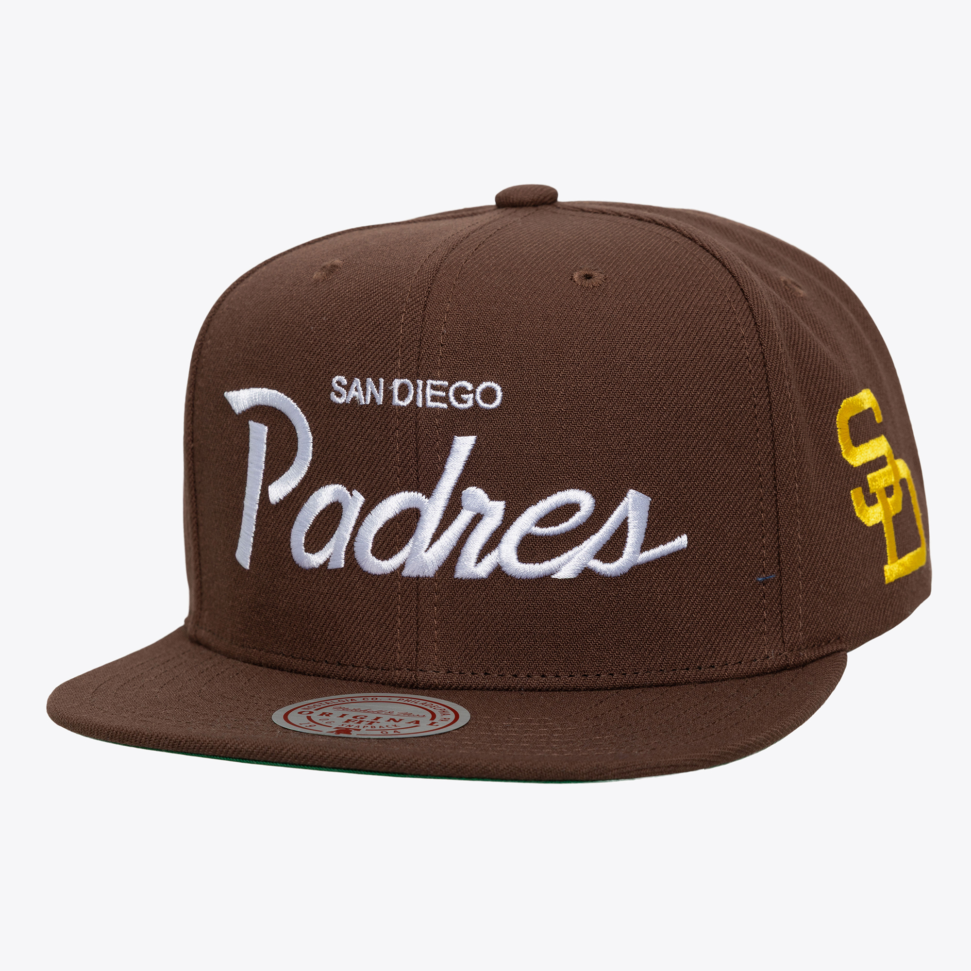 San Diego Padres Head Coach Mitchell and Ness Cooperstown Snapback Hat