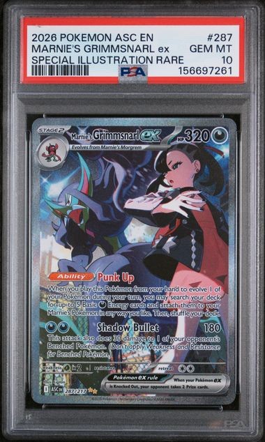 MARNIE'S GRIMMSNARL ex SPECIAL ILLUSTRATION RARE 2026 POKEMON ASC EN-ASCENDED HEROES #287