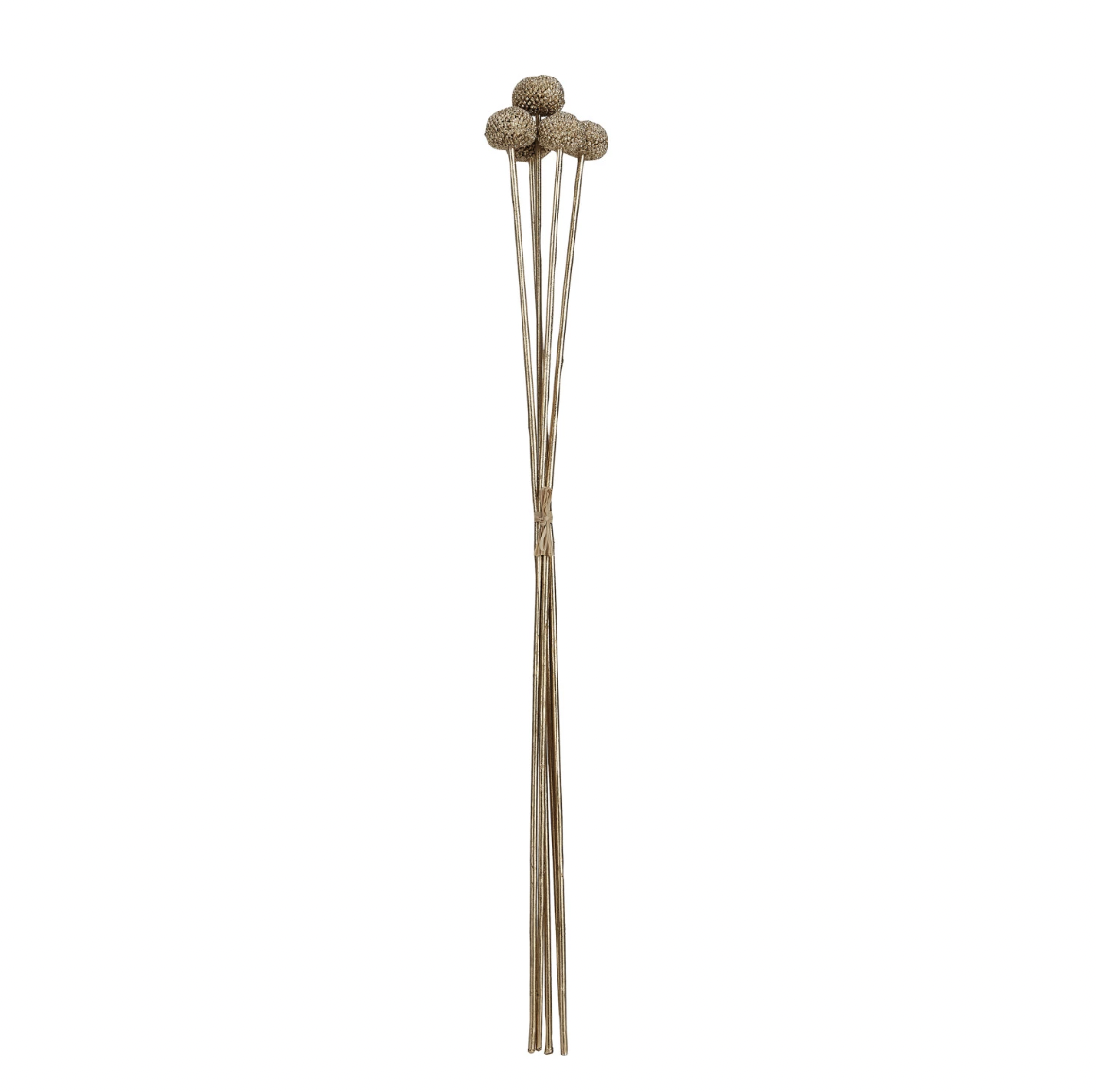 Faux Flower Stem Bunch, Gold Color