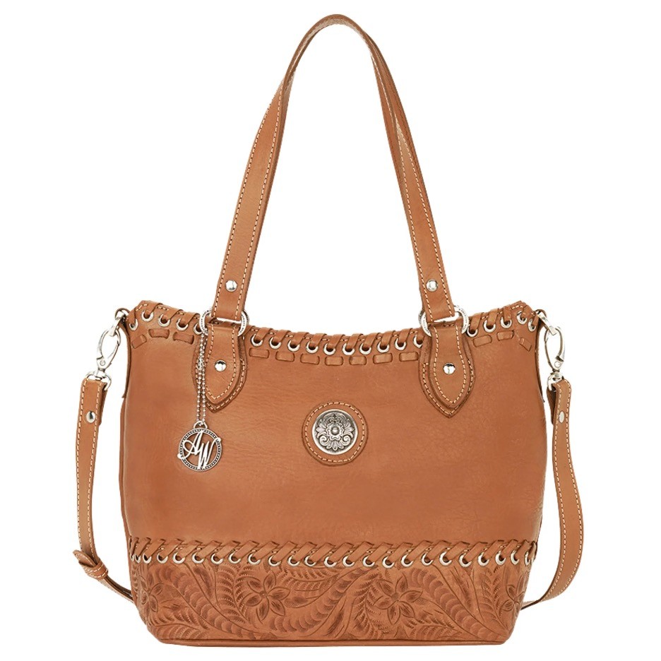 American West Harvest Moon Convertible Zip Top Bucket Tote