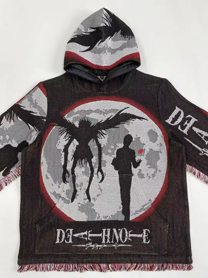 Hoodie: Death Note Inspired Tapestry Hoodie, image 2