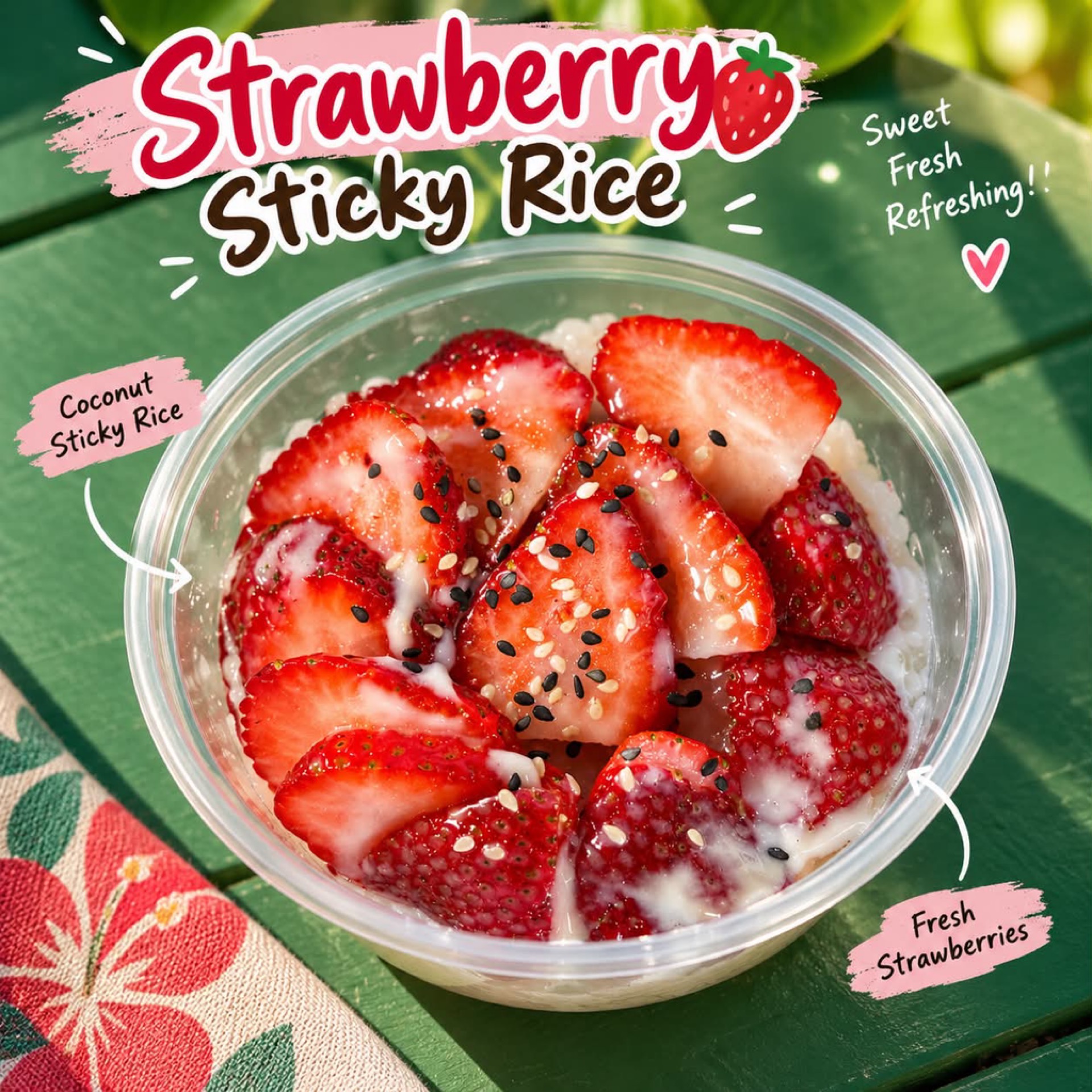 Strawberry Sticky Rice