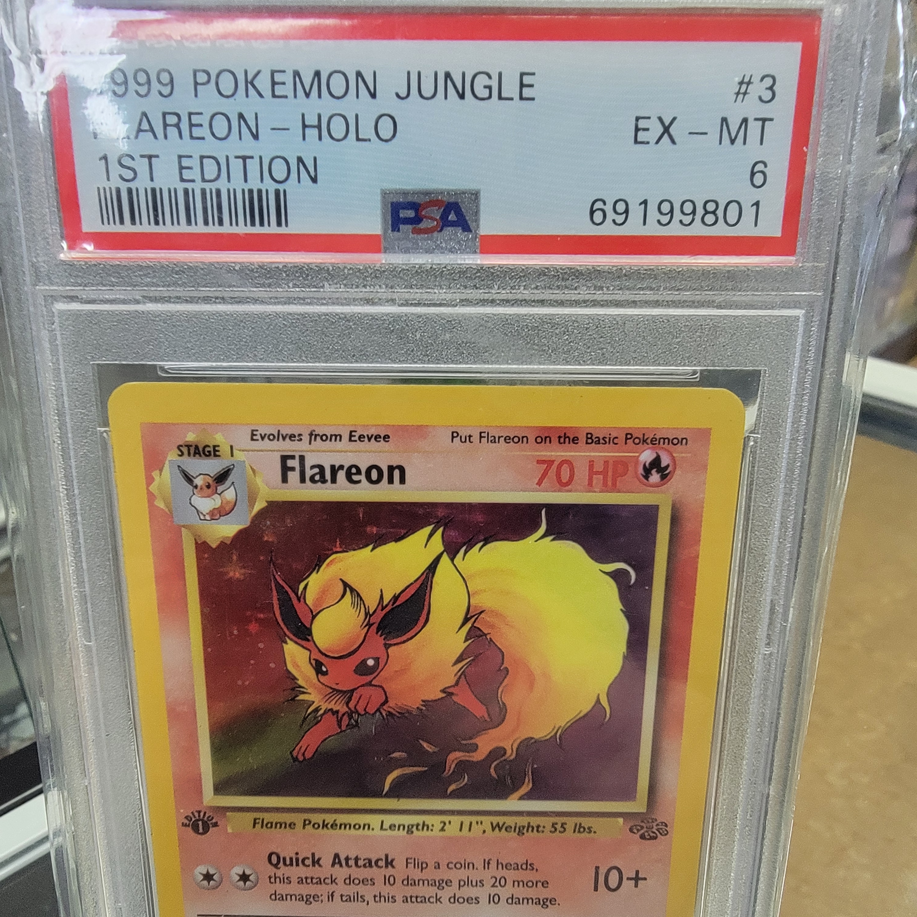 Psa 6 1st Edition Flareon Jungle Holo Graded Card