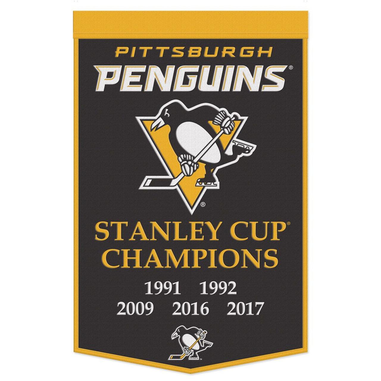 Pittsburgh Penguins Wool Dynasty Championship Banner 24x38"