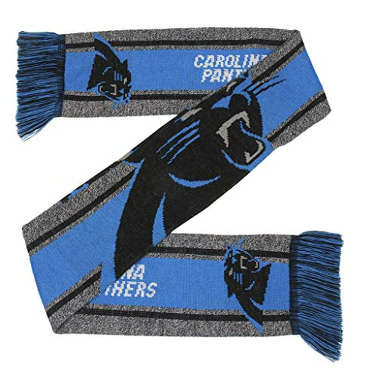 Carolina Panthers Grey Big Logo Wordmark Scarf
