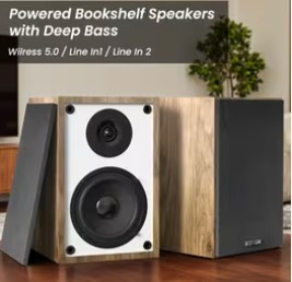 BESTISAN Bookshelf Wireless Speakers
