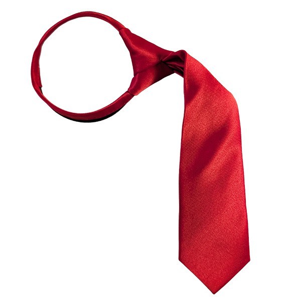 11 X 2.5 Inch Zip Red Solid Tie