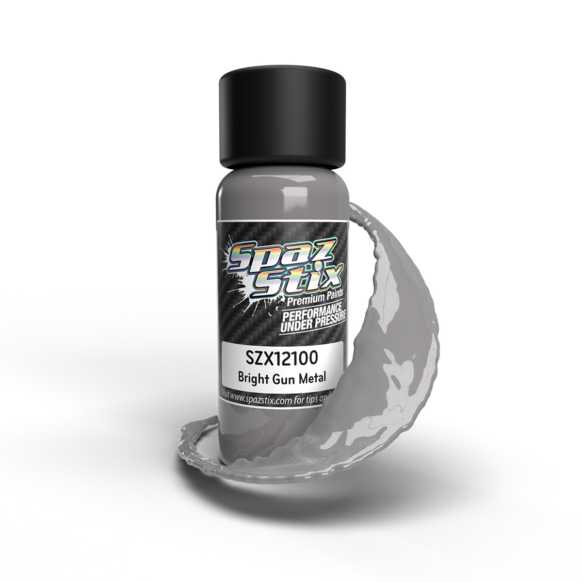 Bright Gun Metal Airbrush Paint 2oz 12100