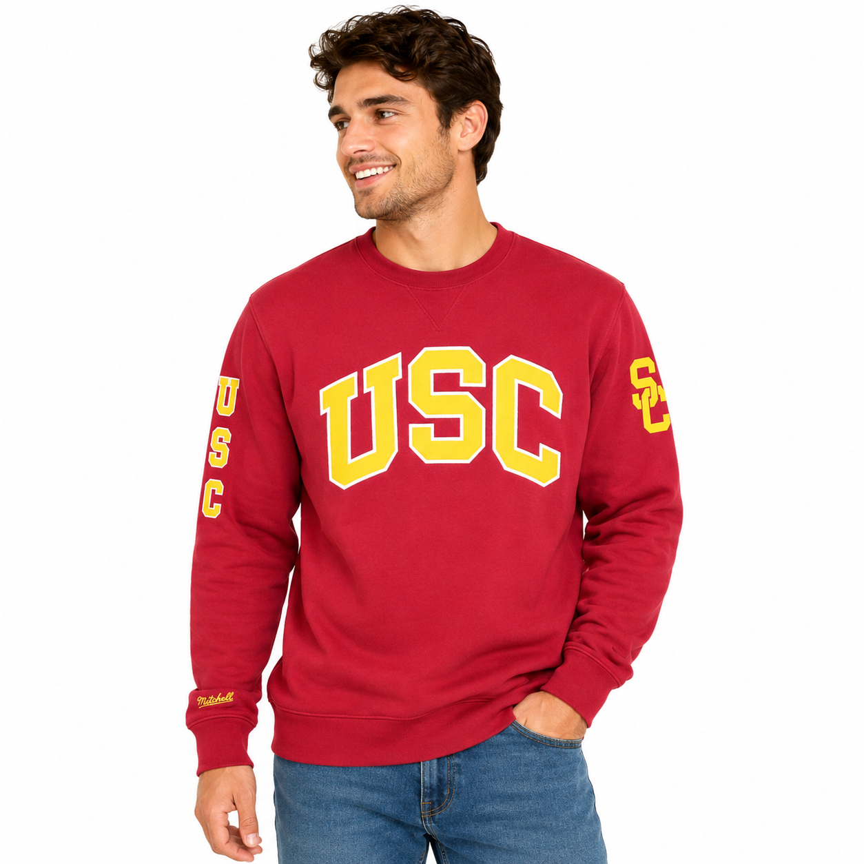 USC Trojans Mitchell and Ness Crew Sweatshirt