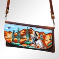 AD Hand Painted Leather Sling Wallet