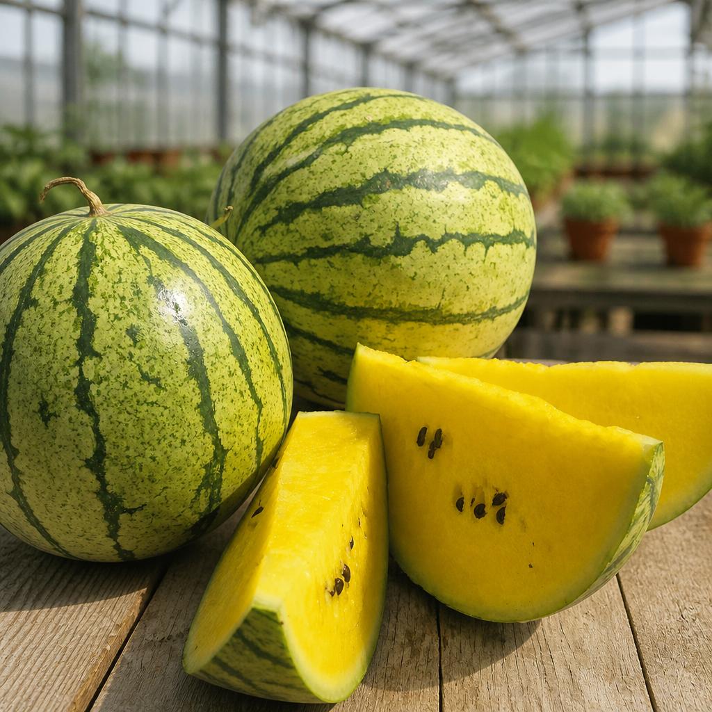 Yellow Moon Beam Melon - 2x Mini Plug Plants - Early Ripening