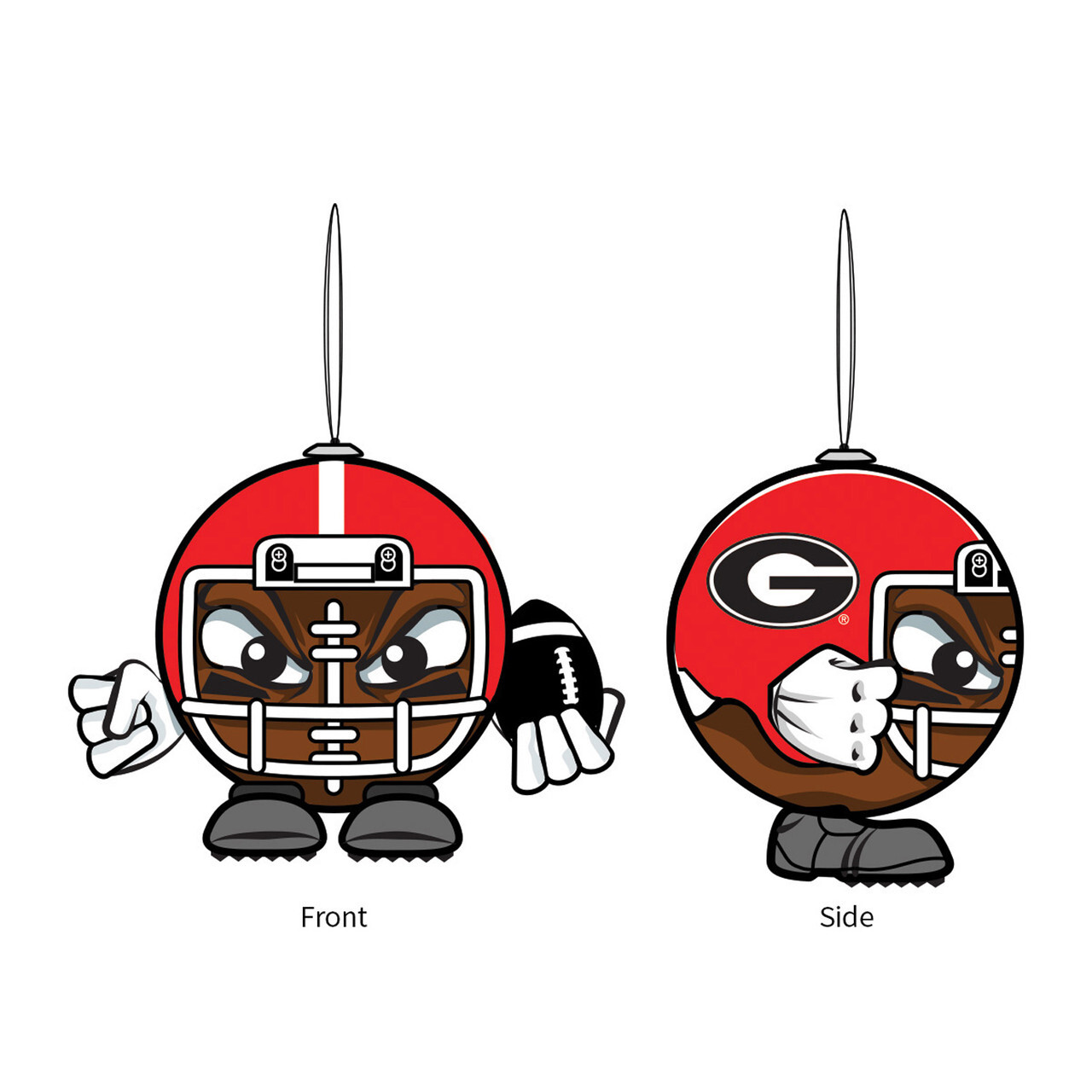 Georgia Bulldogs Ball Head Ornament