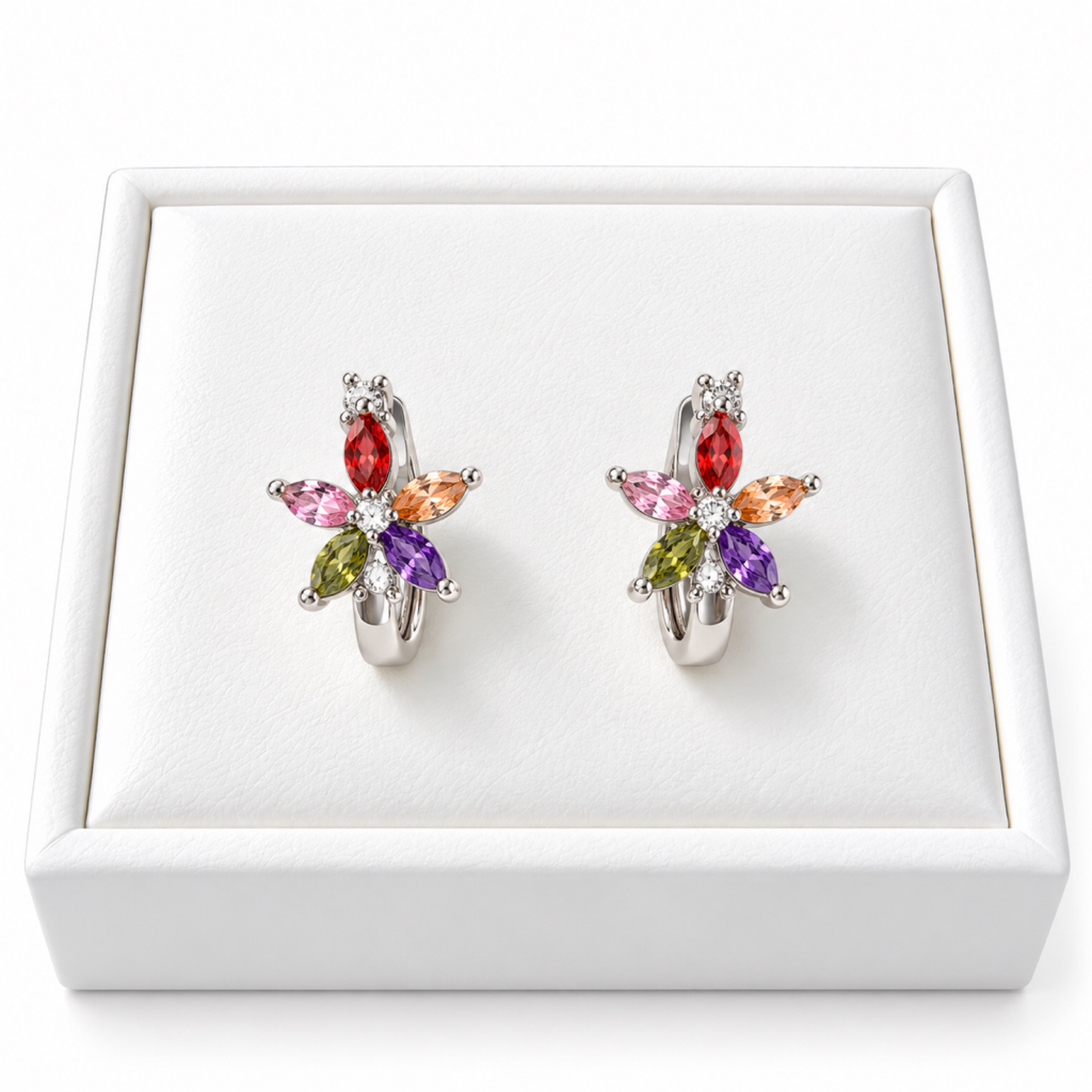 Color Star Stone Earrings 