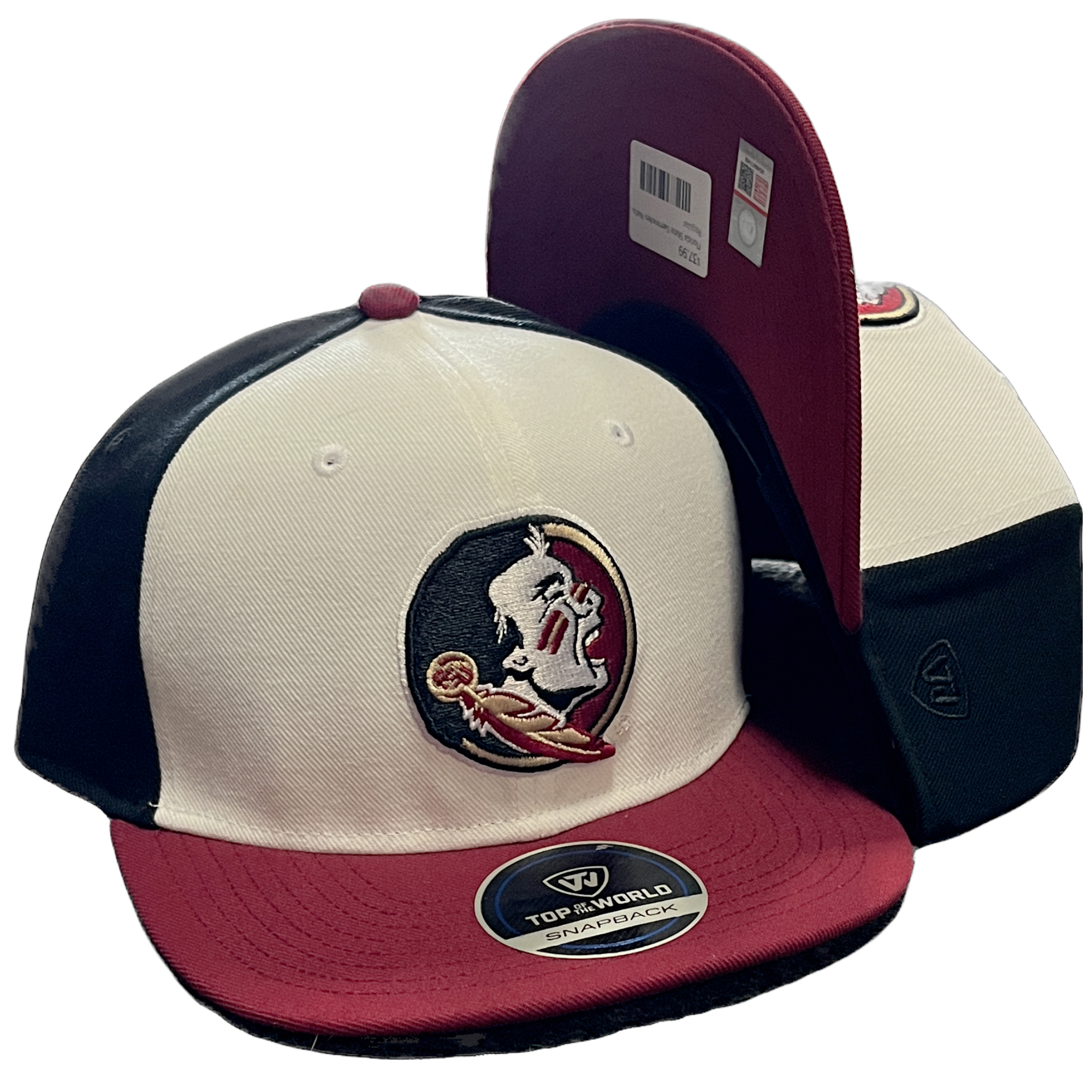 Florida State Seminoles Natural SMU Top of the World Snapback Hat