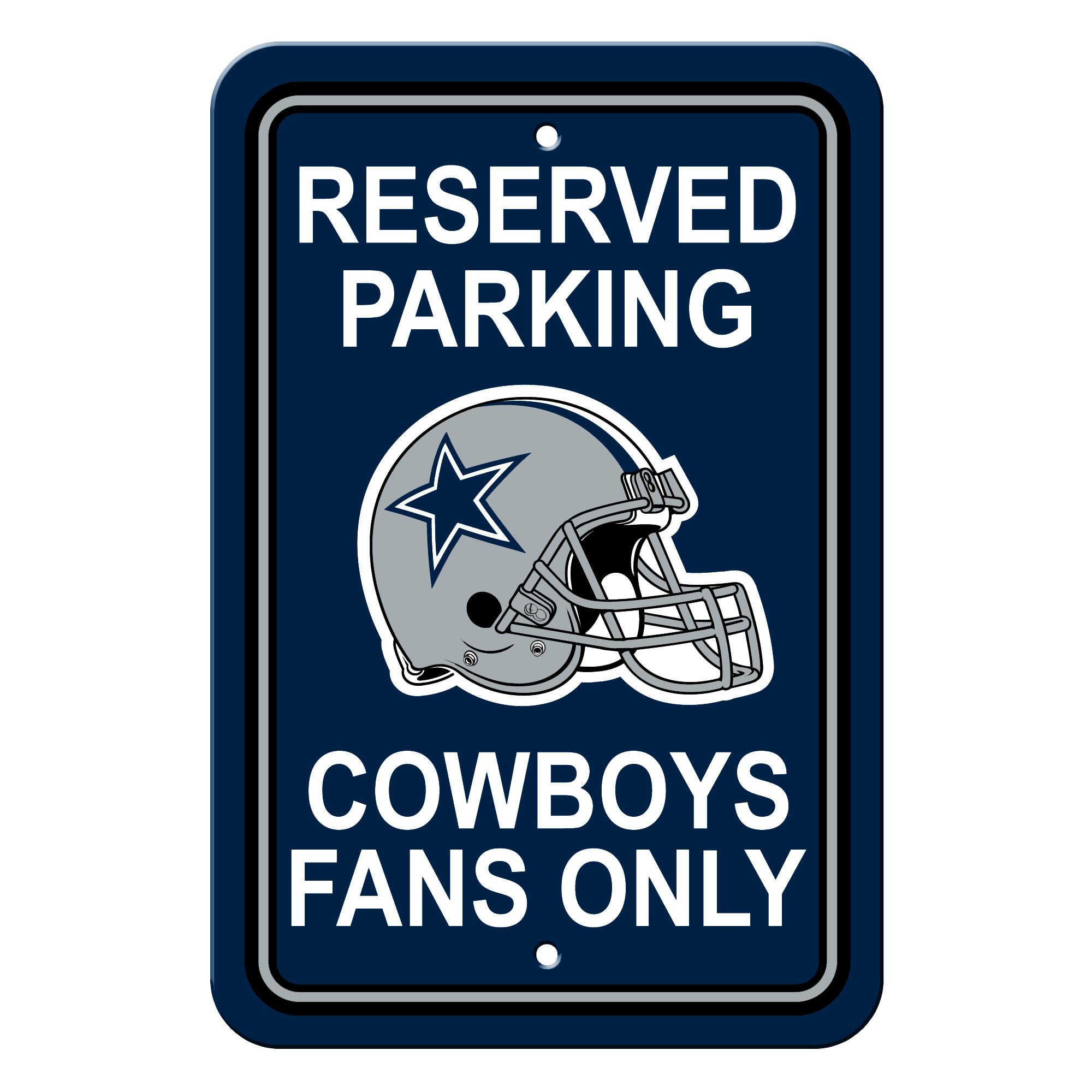 Dallas Cowboys Sign Reserved Parking Sign 12x18"