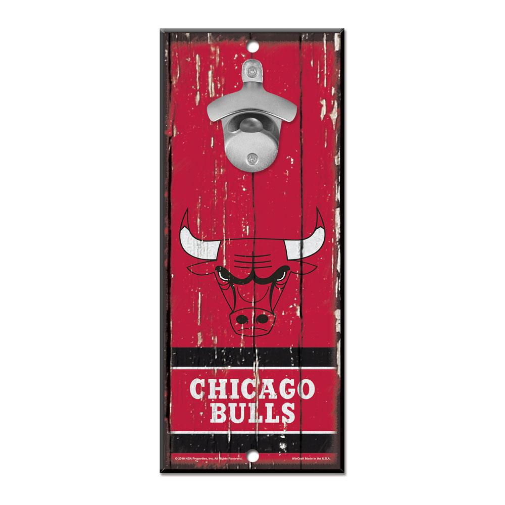 Chicago Bulls Wood Bottle Opener 5x11"