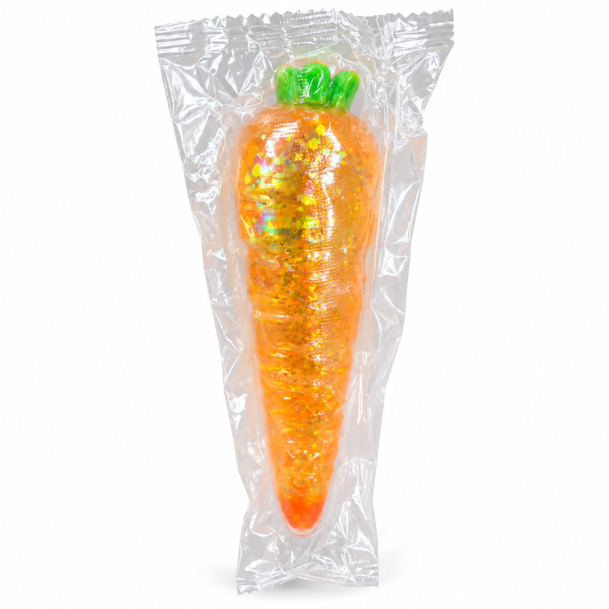 Glitter Carrot Squishy Fidget Toy