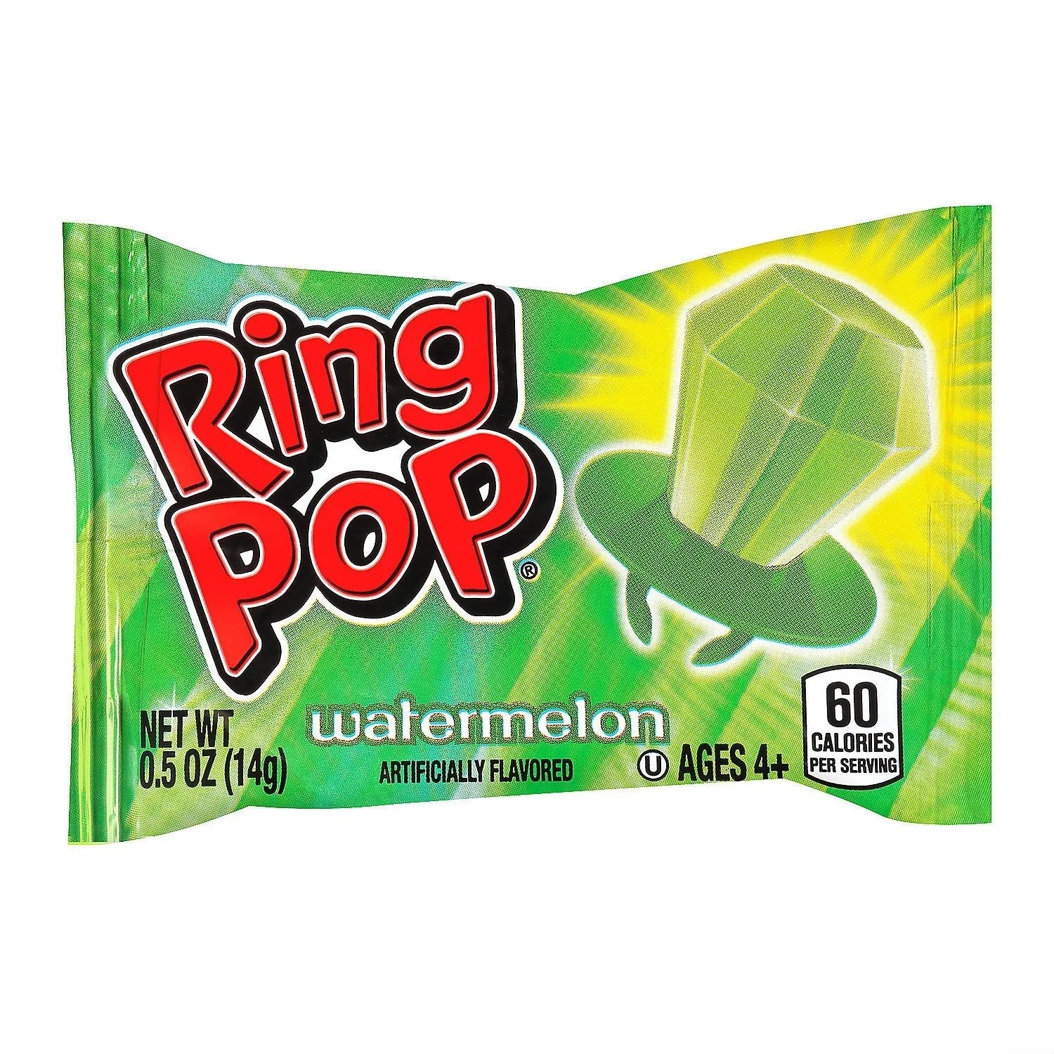 Ring Pop All Green Watermelon Lollipop Candy 30ct