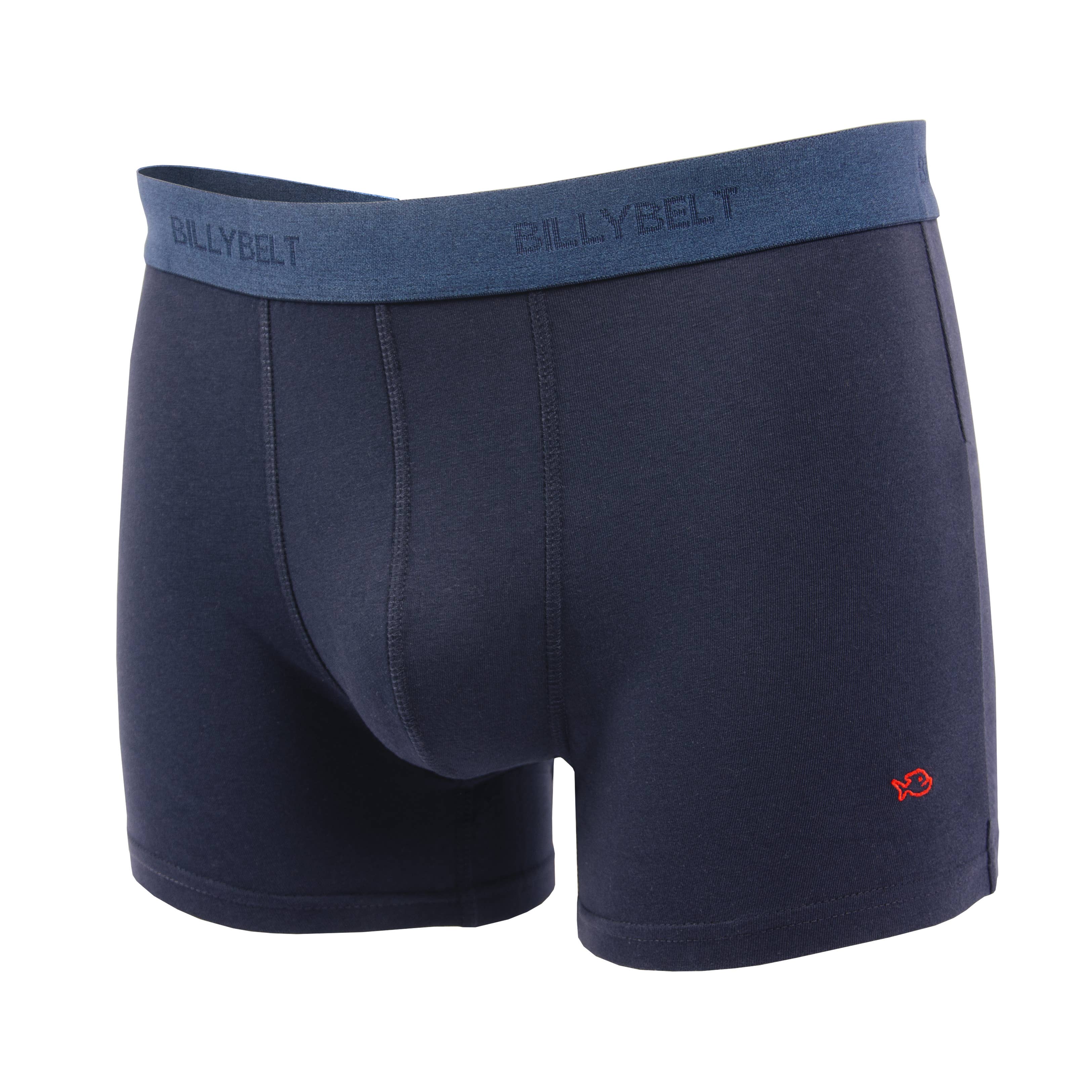 Navy organic cotton boxer brief - M
