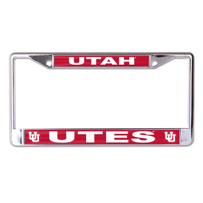 Utah Utes Laser Chrome License Plate Frame