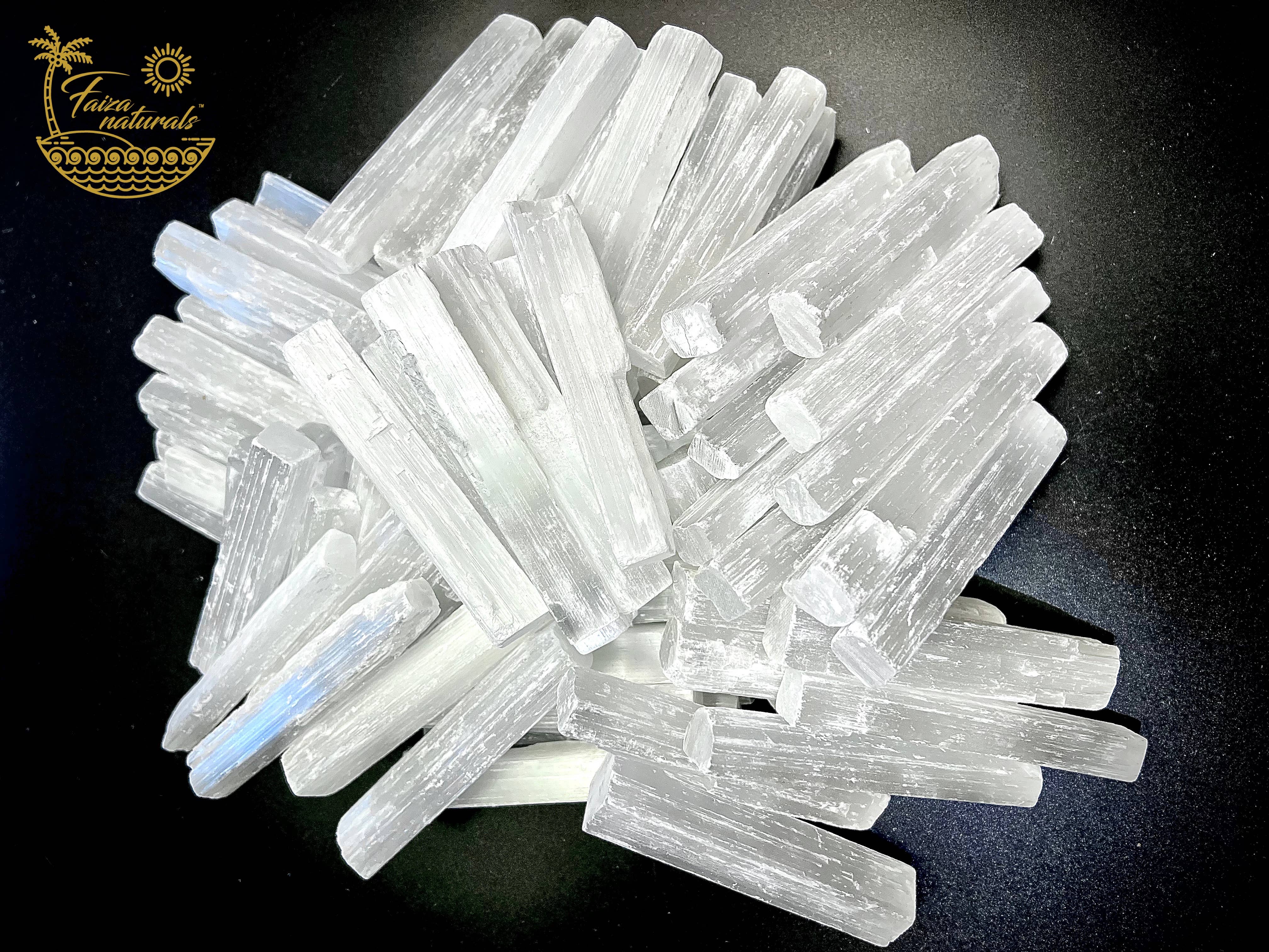 Faiza Naturals - Selenite Crystal Wands (4 inch) Imported from Morocco