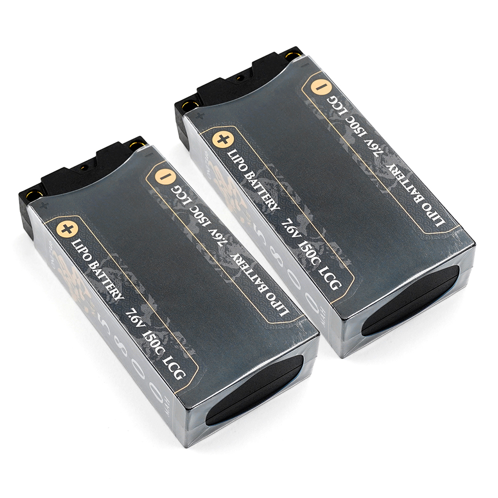 5800mah 2S 7.6V 150C HV 5mm LCG Shorty Lipo Battery ONI7346 X 2pcs ONI7351