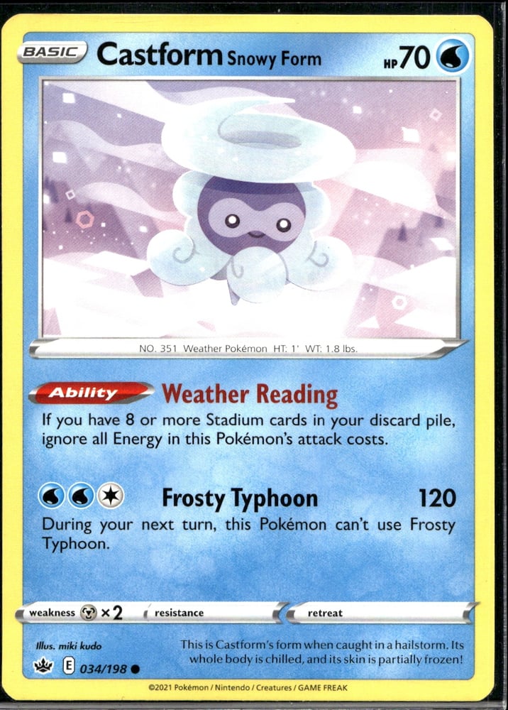 Castform Snowy Form - SWSH6 34/198