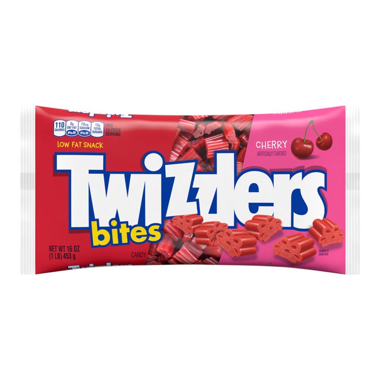 TWIZZLERS Cherry Licorice BITES 16oz Bags 6 Pack