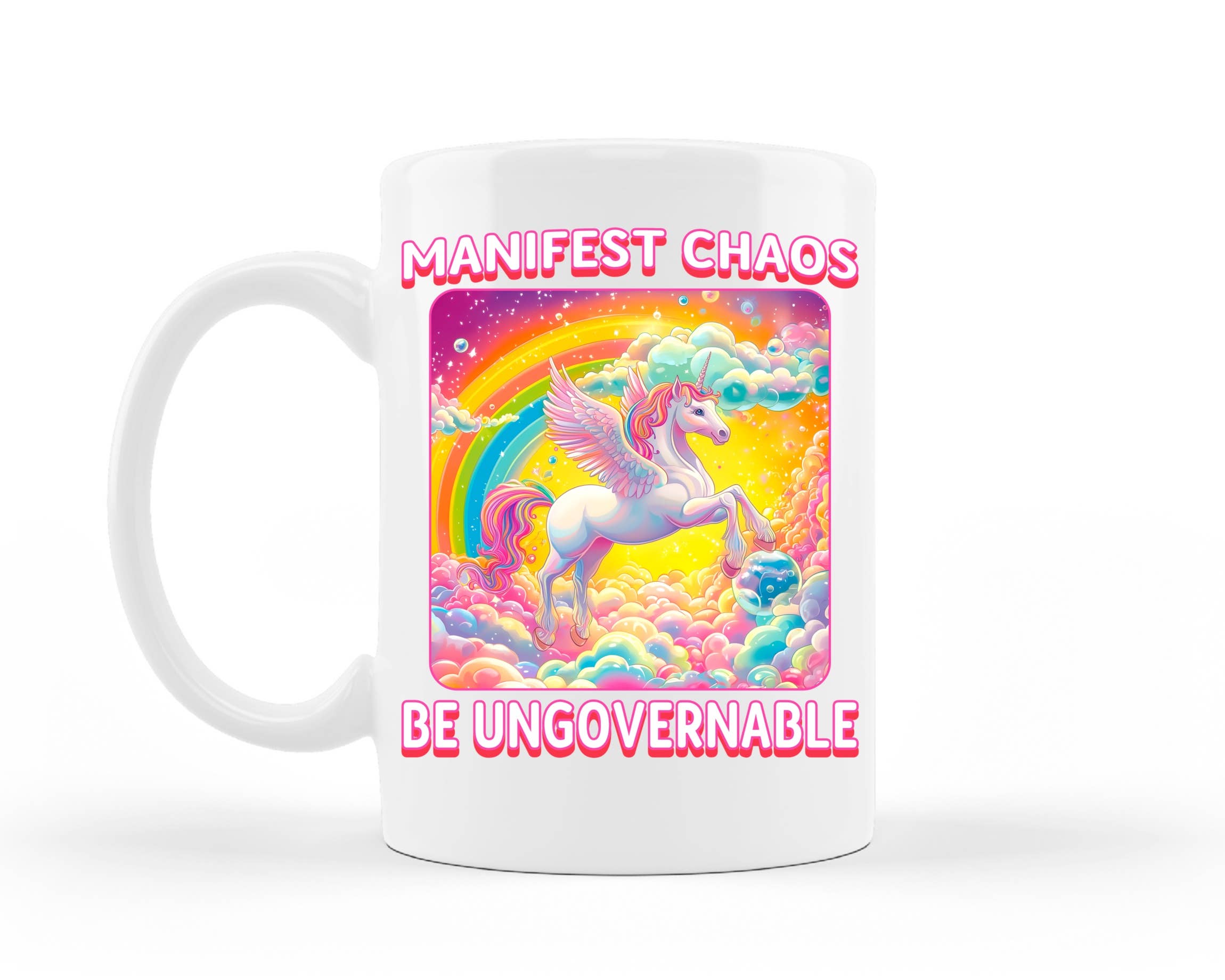 Ace the Pitmatian Co - Manifest Chaos Be Ungovernable Coffee Mug: 15 oz