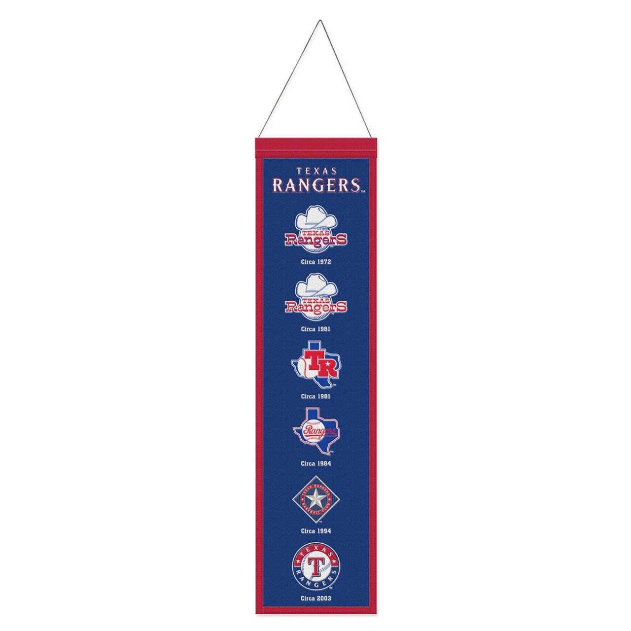 Texas Rangers Wool Evolution Banner 8x32"