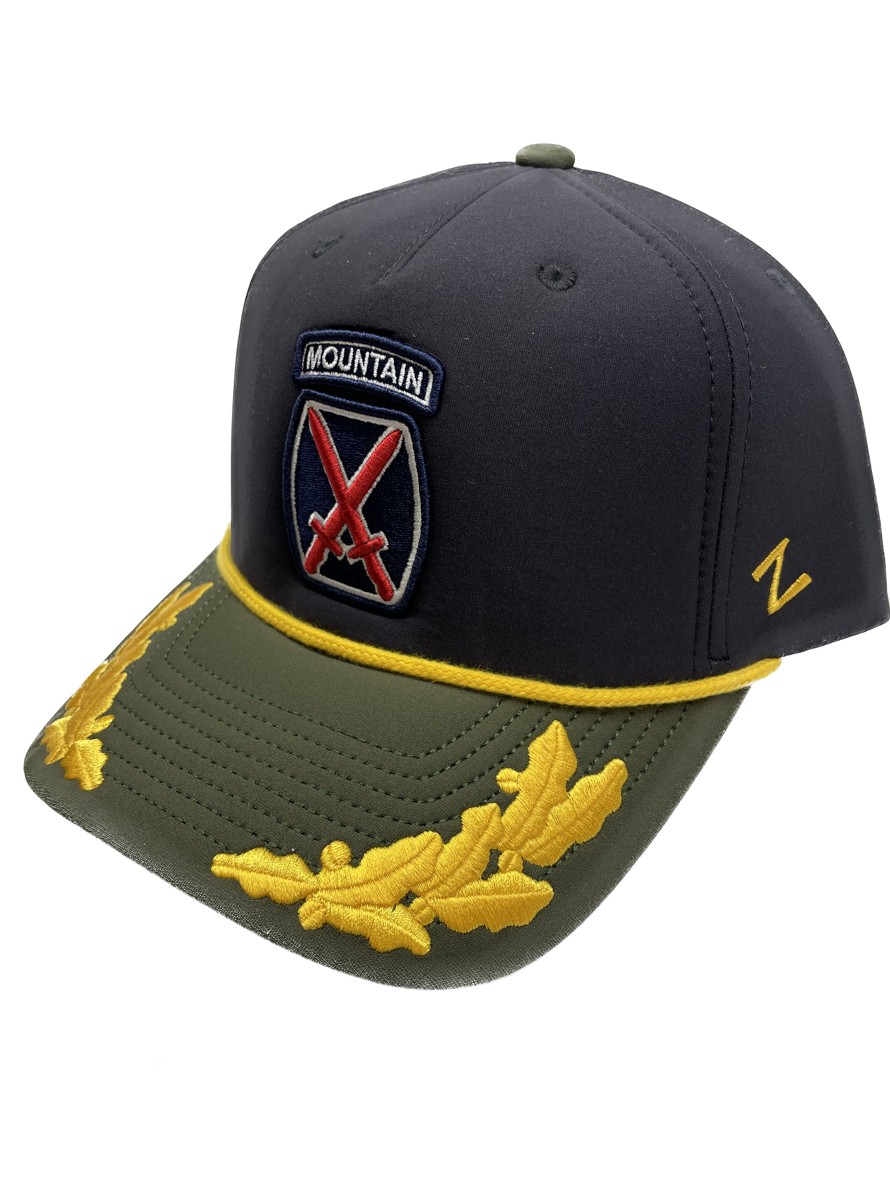 10th Mountain Division Logo Foam Hat with Gold Leaf