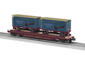 Lionel 2026672 Polar Express 50' Flatcar w/ 20' Trailers #12252 O Scale