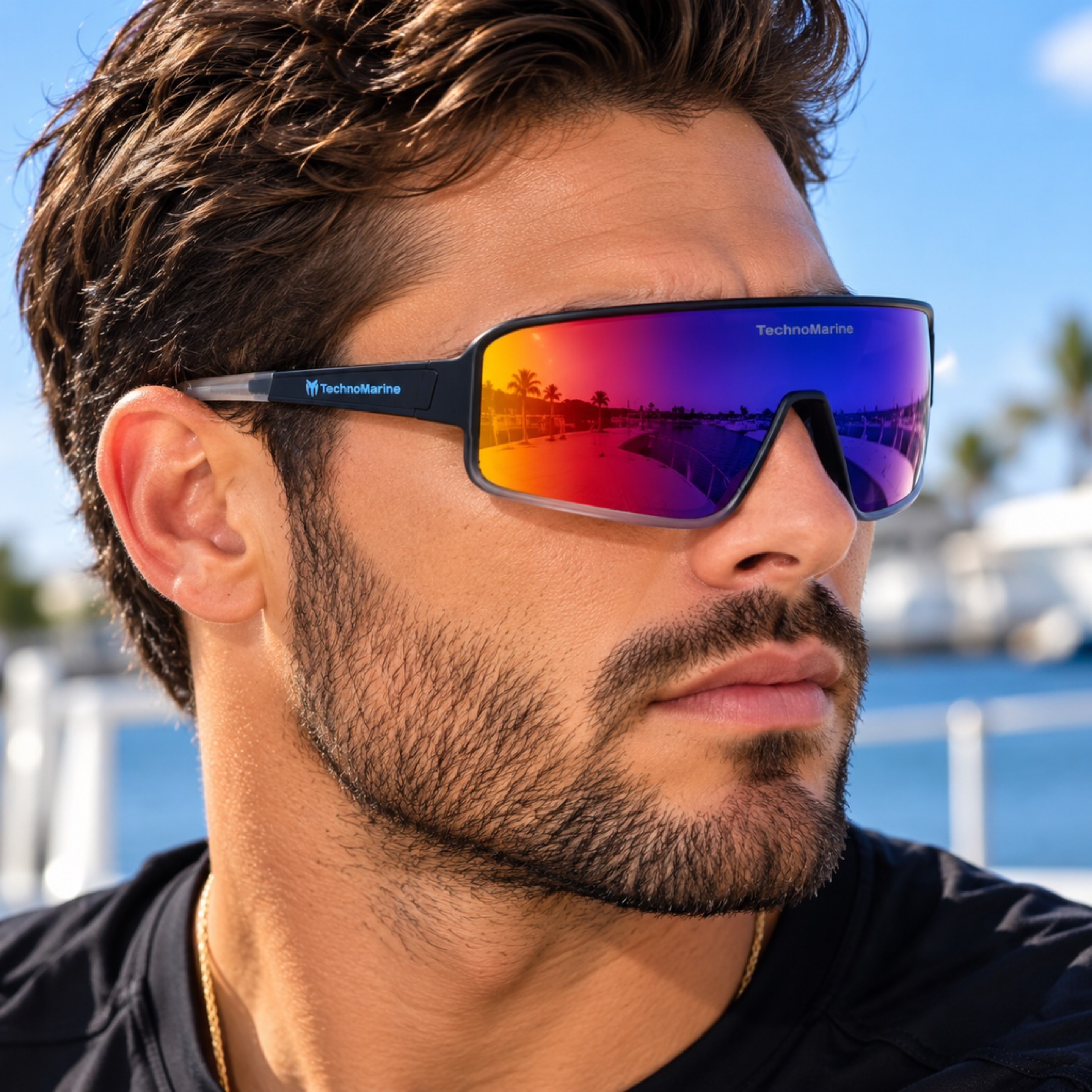 TechnoMarine Unisex Polarized Sunglasses - Multi Color