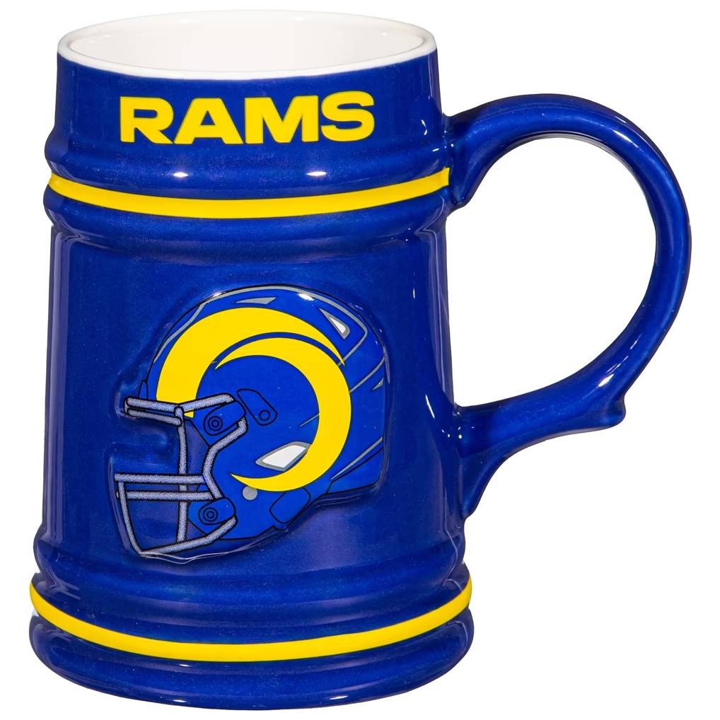 Los Angeles Rams Ceramic Stein Cup with Gift Box 24oz.