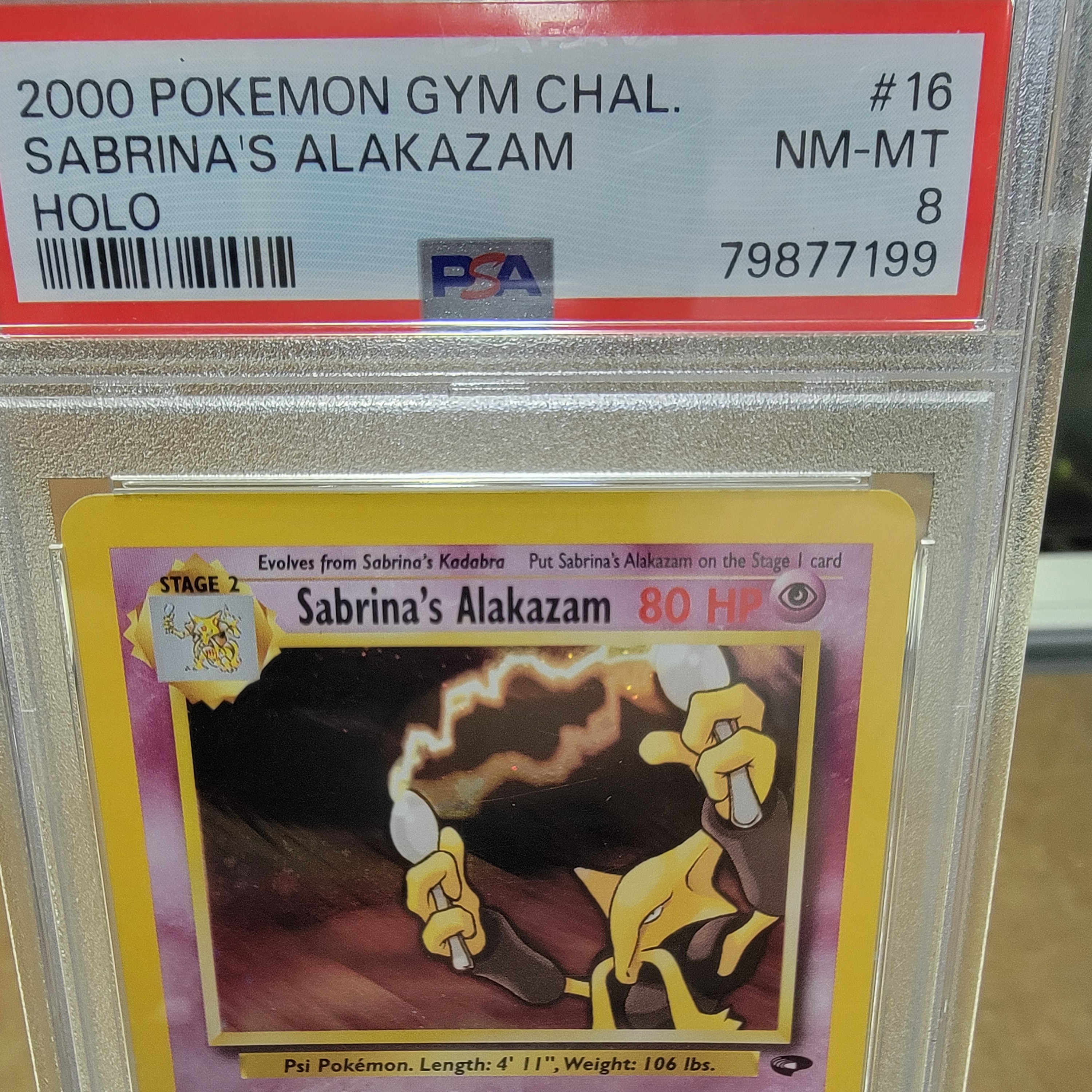 Psa 8 Sabrina's Alakazam Unlimited Holo Graded Card