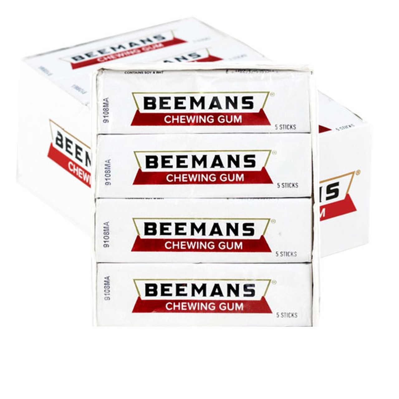 Beeman Chewing Gum 20 Count 5 Sticks Each Tray