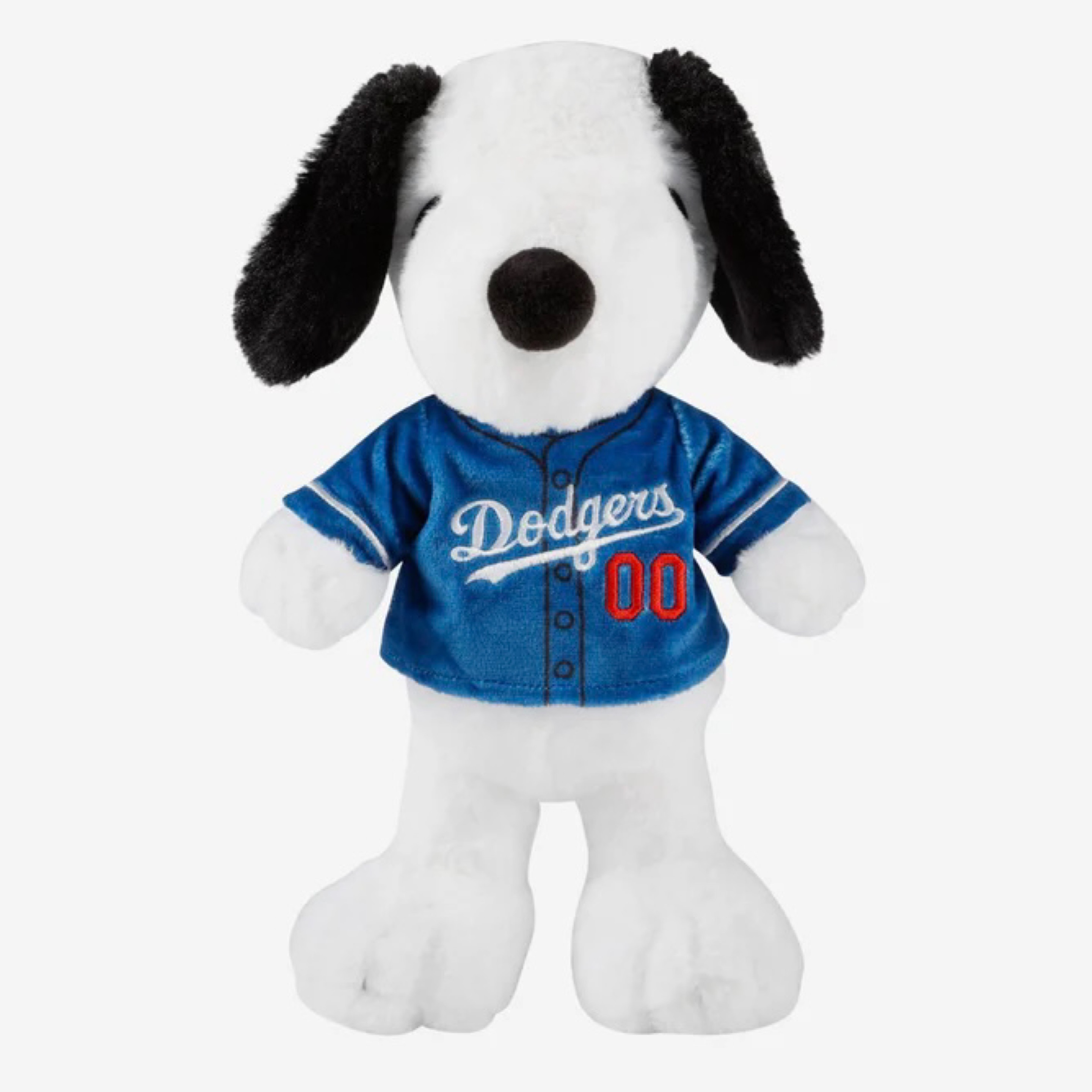Los Angeles Dodgers Snoopy Plush Toy - wearing Dodgers Jersey