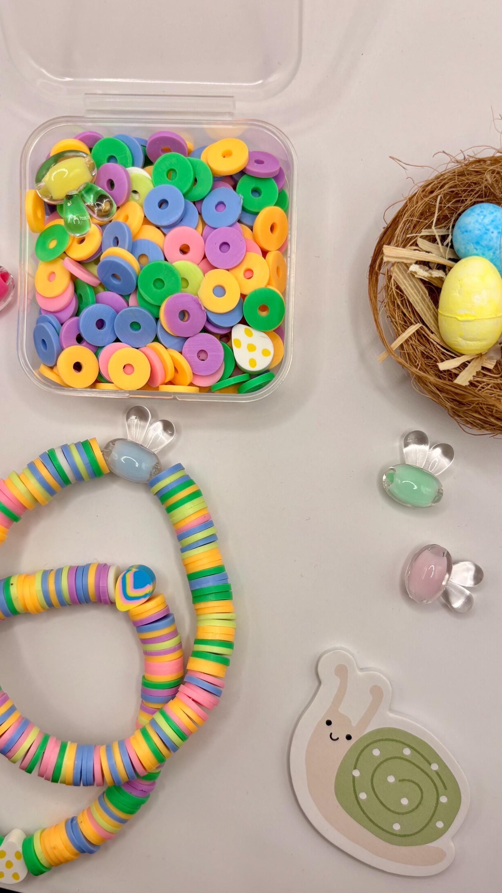 Easter craft Bracelet Making Kit DIY Kids Craft, Bunny Egg Beads view 4