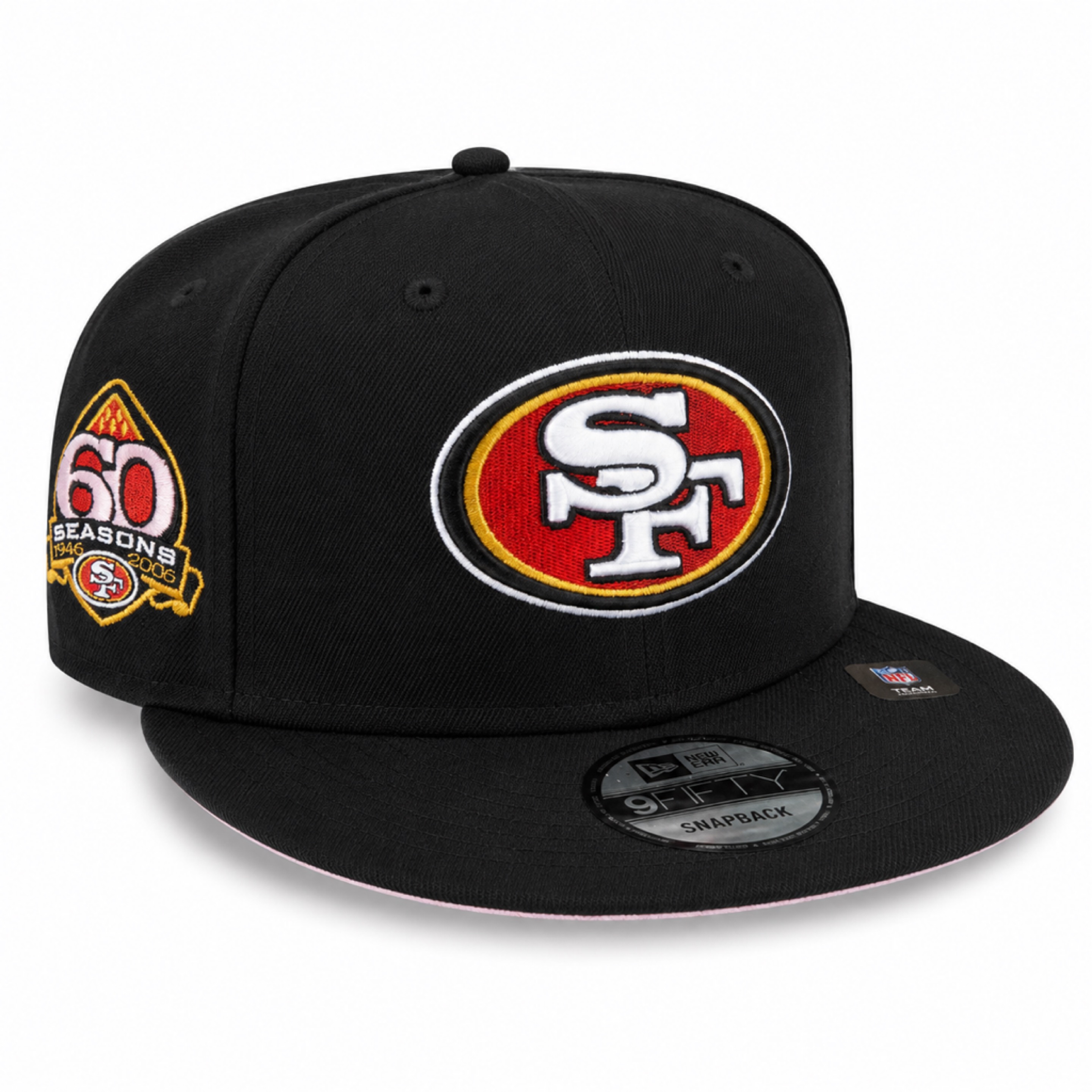 San Francisco 49ers Black New Era 9FIFTY 60th Season Snapback Hat