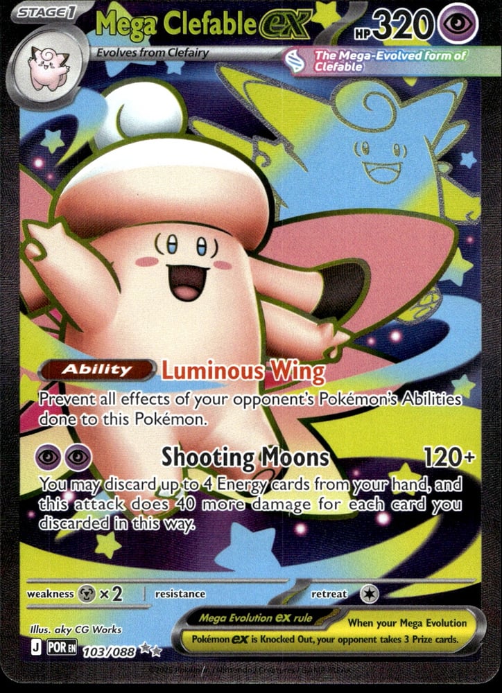 Mega Clefable ex - ME03 103/88