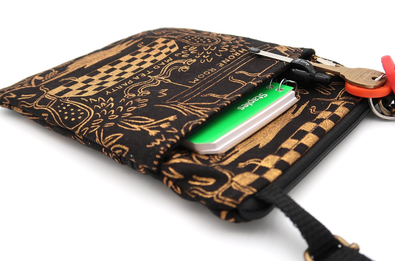 Small Crossbody Bag – Wonderland Black & Gold, photo 4 of 5