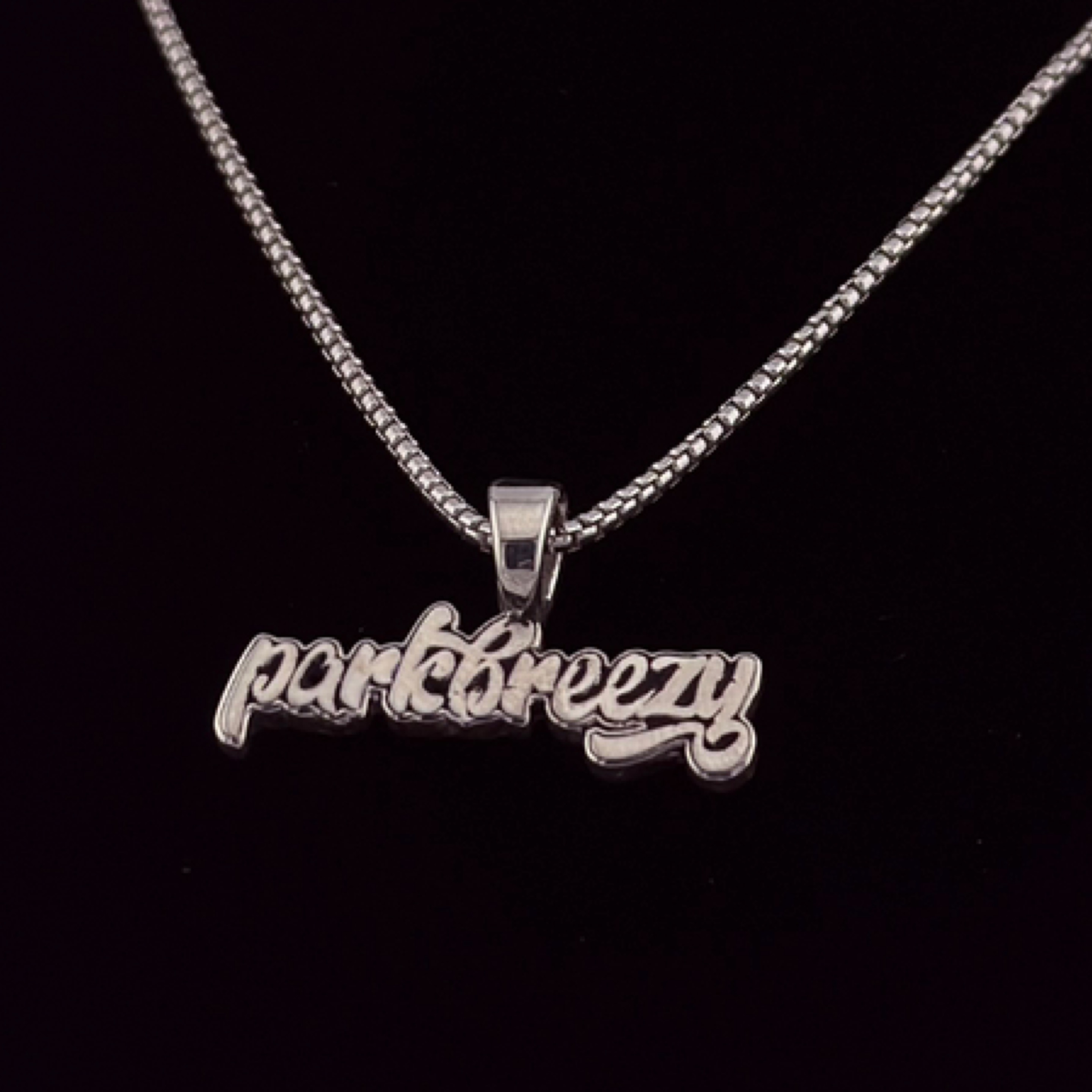 ParkBreezy Script Pendant – Sterling Silver