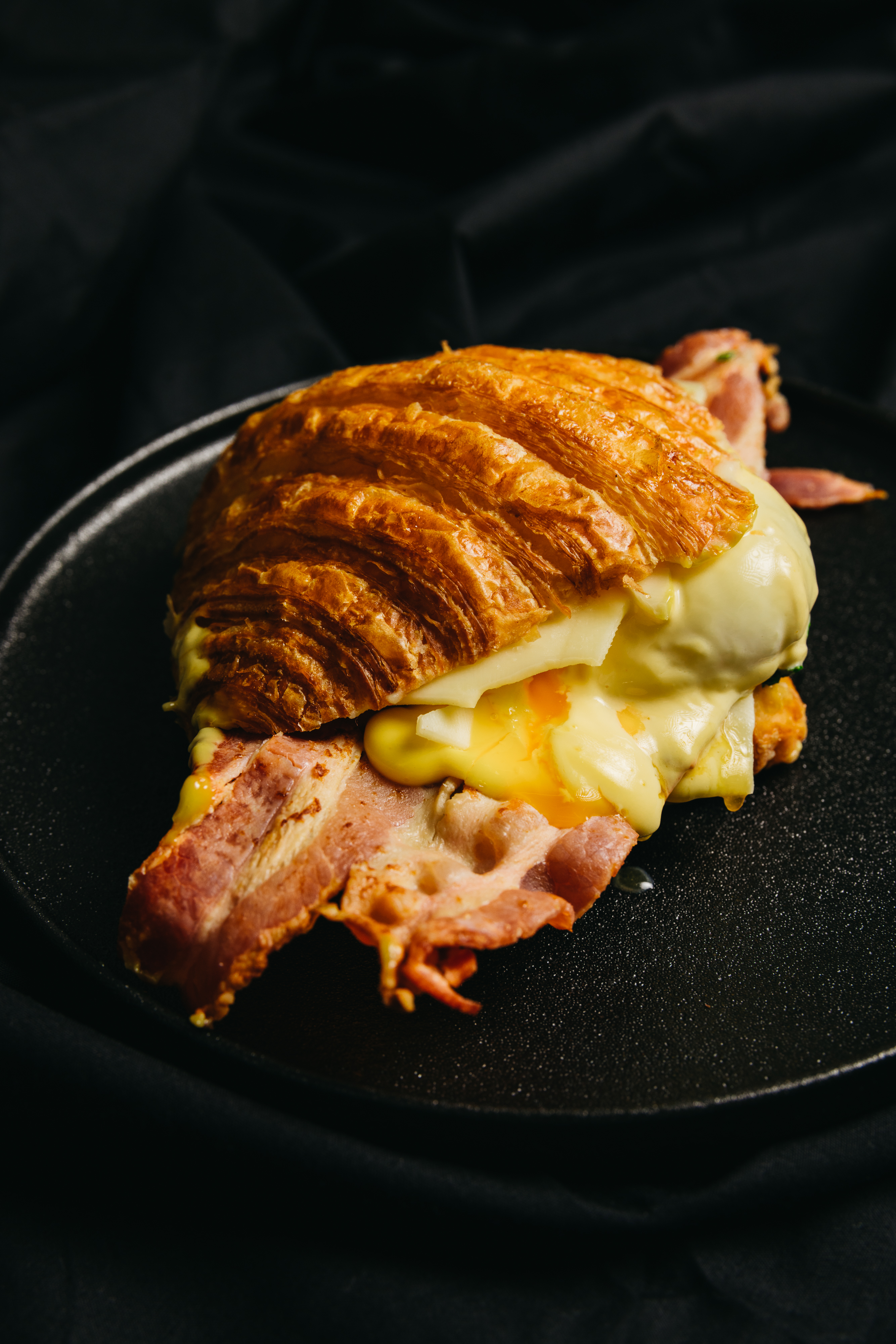 Bacon & Egg Benedict Croissant