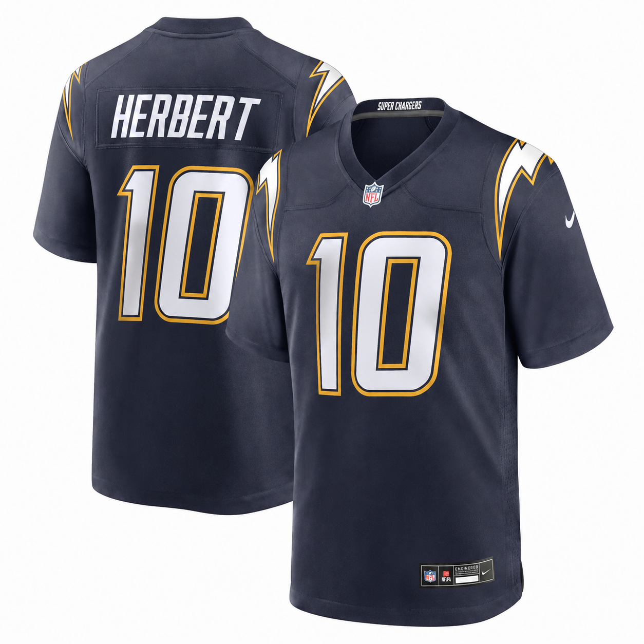 Los Angeles Chargers Justin Herbert #10 Navy Alternate Super Chargers Nike Game Jersey