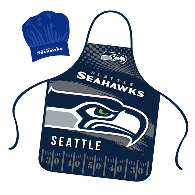 Seattle Seahawks Mojo Chef Apron and Hat Set