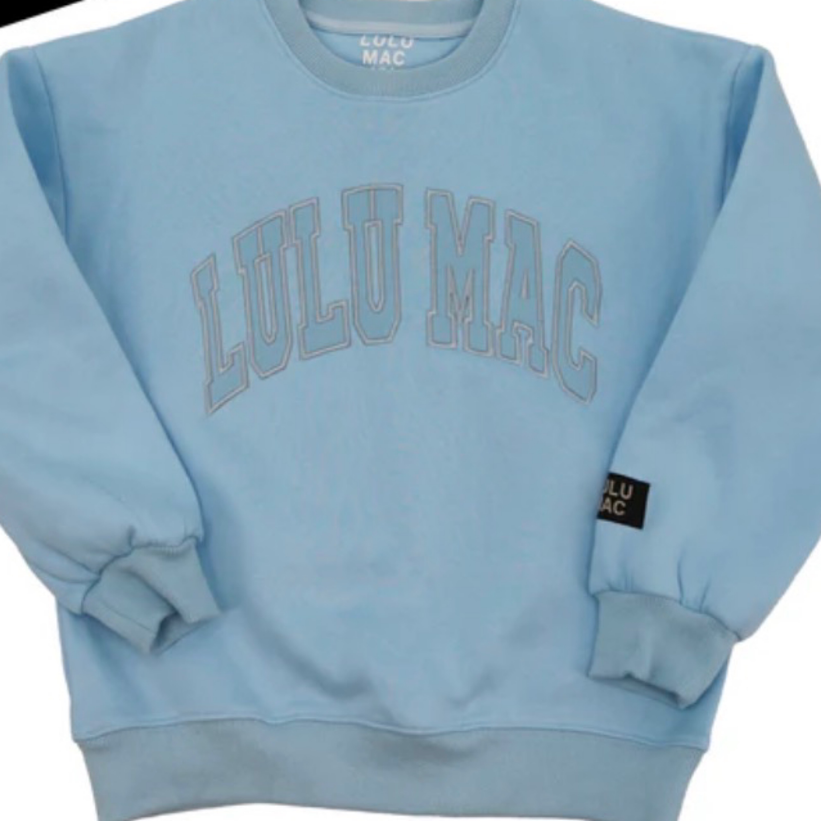 Lulumac kids sweatshirt mono blue — Bama Tan boutique, Tuscaloosa AL