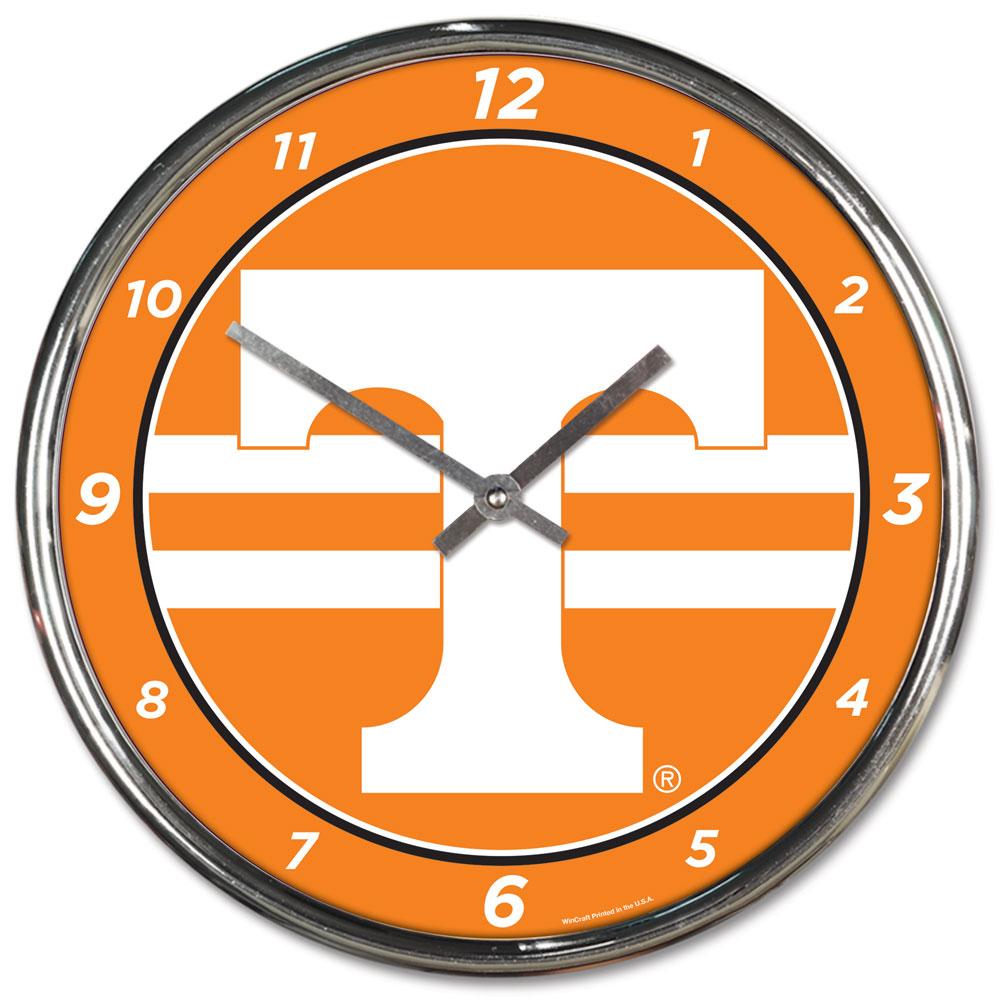 Tennessee Volunteers Round Chrome Wall Clock