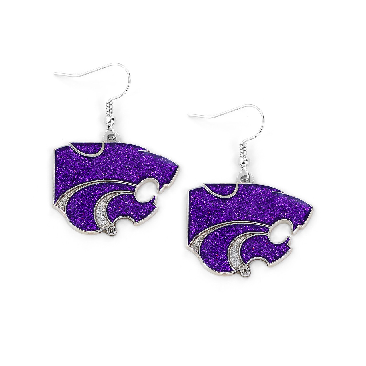 Kansas State Wildcats Glitter Dazzle Earrings